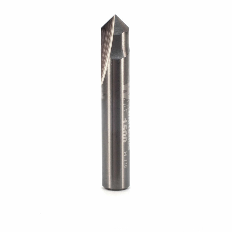 90 Degree V-Groove Router Bit - Shank:1/4" - Diameter:1/4" - Point Length:1/8"